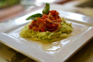 Spaguetti Zapallo Italiano y Salsa de Tomates y Verduras