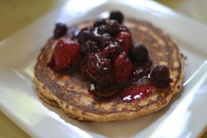 Panqueques Avena y frutos del bosque