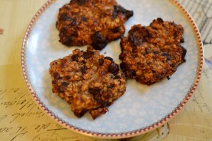 Galletas Avena, Plátano y chips de chocolate.