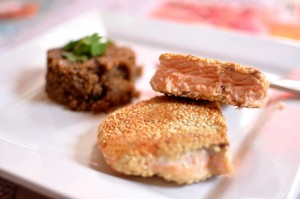Salmón en Costra de Sésamo