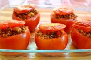 Tomates Rellenos con Lentejas