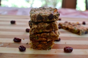 Barritas Cranberries y Pistachos