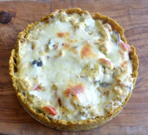 Quiche con Masa de Arroz Integral