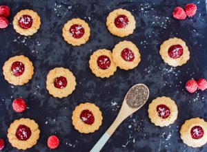 Galletas Rellenas con Frambuesa