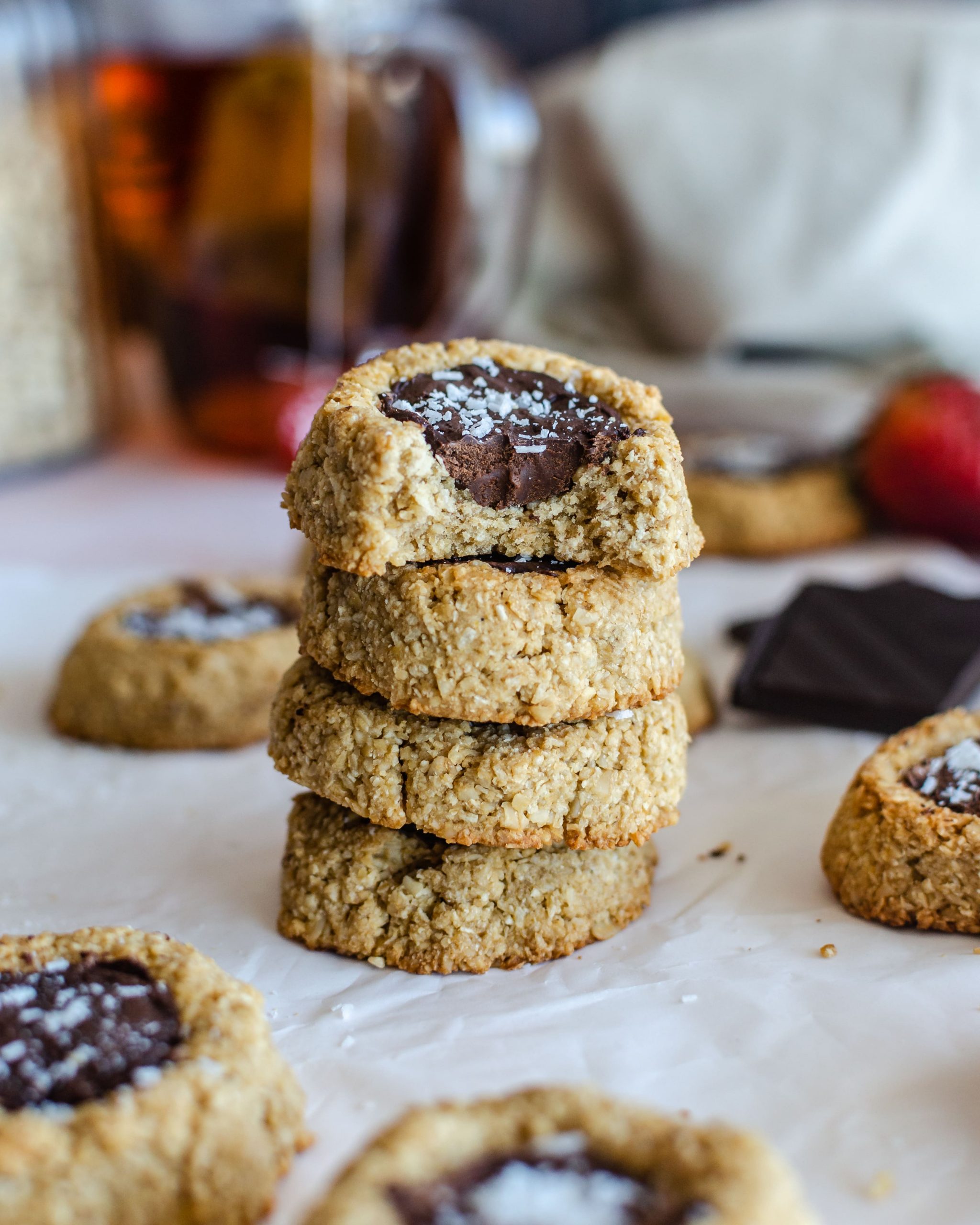 Galletas fáciles de mantequilla, rellenas de chocolate